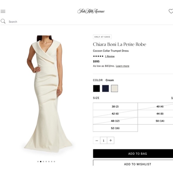 CHIARA BONI COCOON COLLAR TRUMPET GOWN - Picture 6 of 7